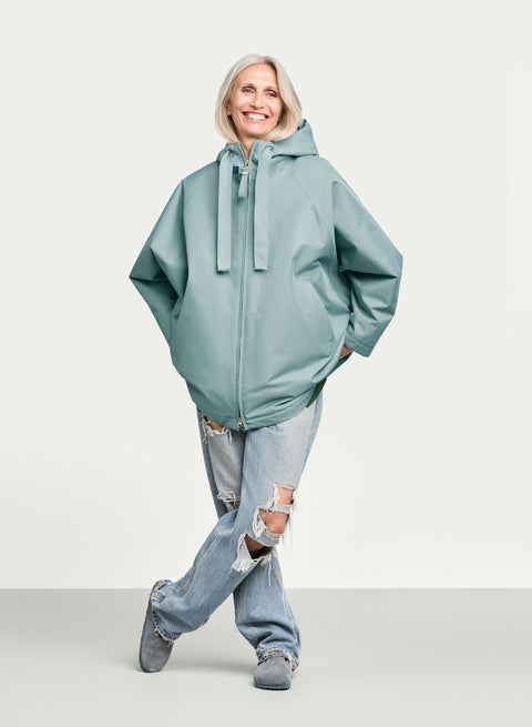 g-lab PURE Damen Jacke in Moon Blue mit Fledermausärmeln und klarer minimalistischer Silhouette