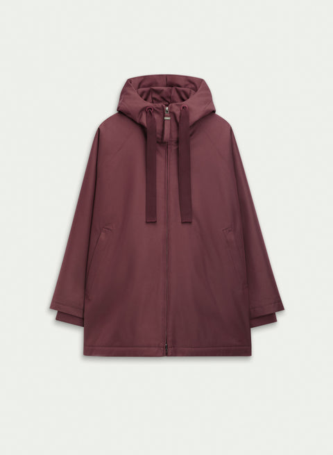 g-lab PURE Damen Jacke in Burgundy mit Fledermausärmeln und klarer minimalistischer Silhouette