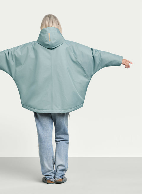 g-lab PURE Jacke in Moon Blue mit abgerundetem Saum und modernem Design