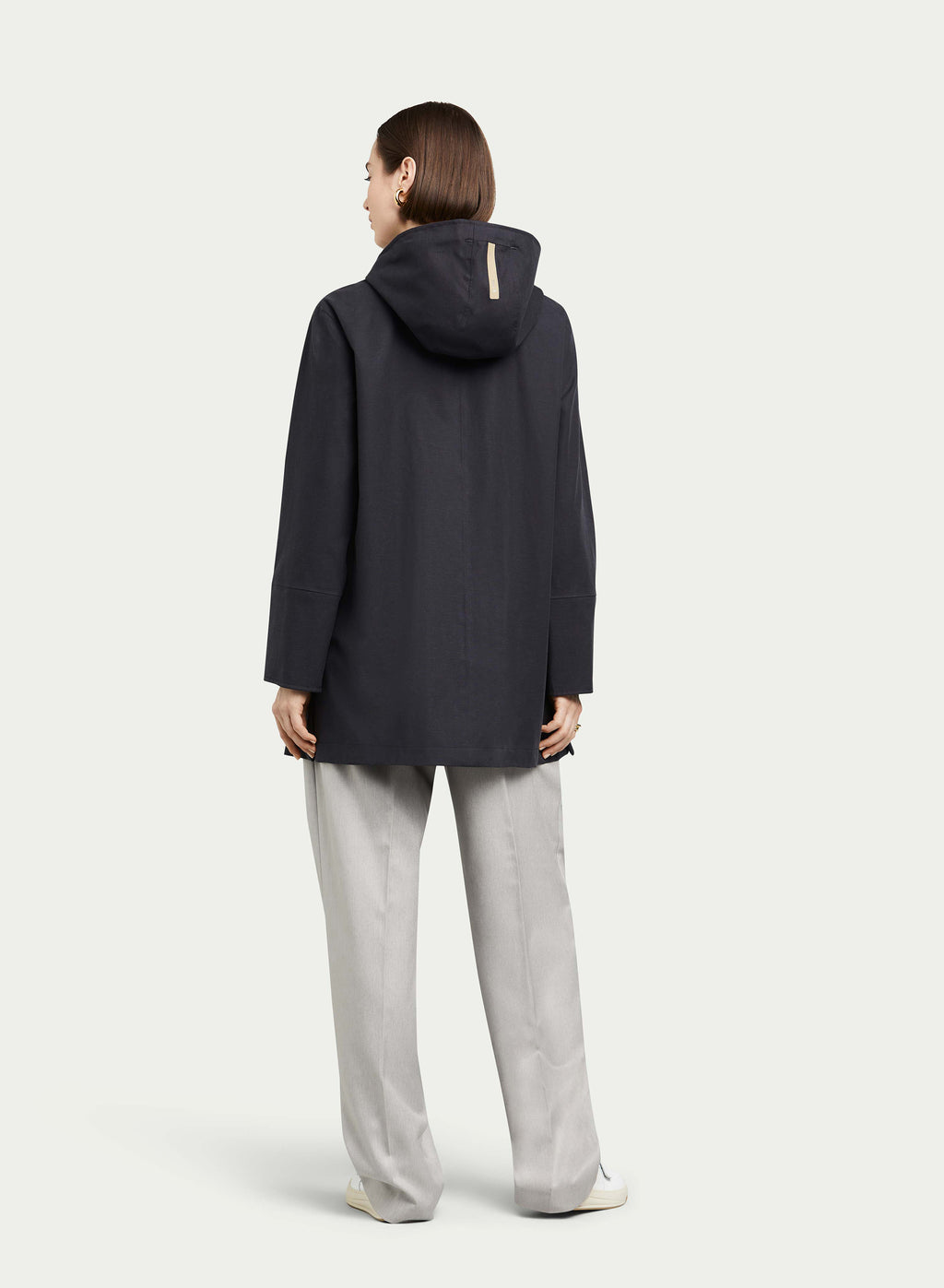 Manteau Long Femme LOLA ESPELETA - Gris Anthracite, Microfibre, Doublure Polyester, Neuf Avec étiquettes